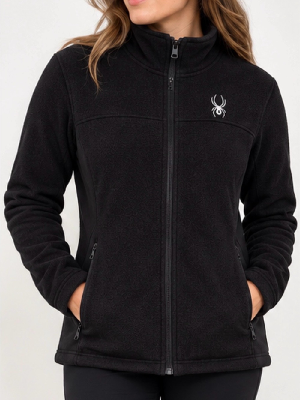 Spyder Women’s Black Full Zip Fleece Jacket Size M